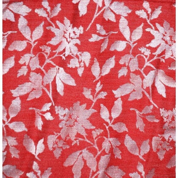 Reversible Ladies Red Floral Lightweight Jacket Size PS Button Up Casual Modest - Picture 6 of 11